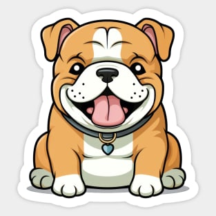 Cartoon Cute Kawaii Bulldog Sticker